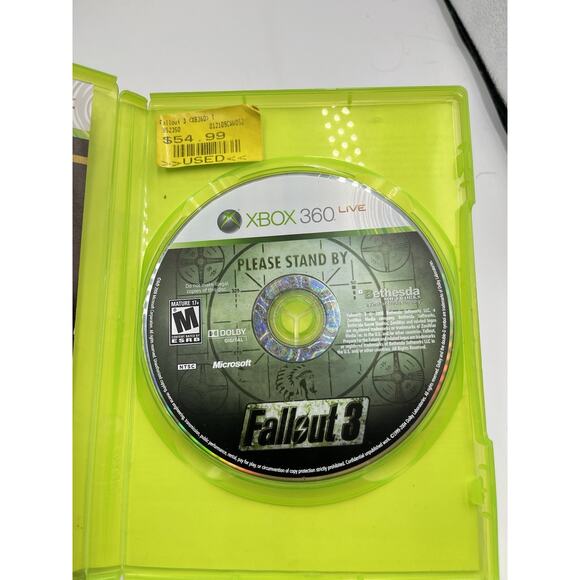Fallout 3 (Microsoft Xbox 360, 2008) CIB Complete W/ Manual Tested Working - Picture 6 of 7